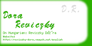 dora reviczky business card